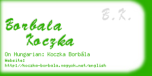 borbala koczka business card