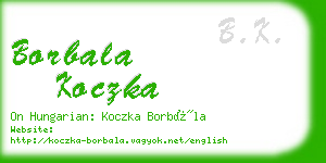 borbala koczka business card